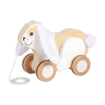 Small Foot Зайче за дърпане, дървено, с шумящи уши
