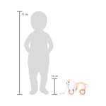 Small Foot Зайче за дърпане, дървено, с шумящи уши