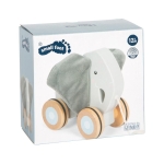 Small Foot Слонче за дърпане, дървено, с шумящи уши