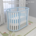 Овална кошара Ави 2в1 с матрак и колелца