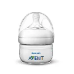 Шише за хранене Natural Philips AVENT 60 мл, с биберон с по-бавен поток First Flow подходящ за новородени и недоносени бебета