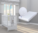 Бебешко креватче Piccolo Particolare grigio+ ПОДАРЪК матрак Primavera Baby Luxe