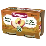 PLASMON Ябълка и праскова 6м. 2х80г