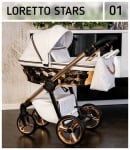 Adbor-бебешка количка 3в1 Loretto Stars: 01