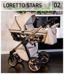 Adbor-бебешка количка 3в1 Loretto Stars: 02