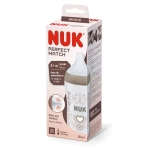 NUK Perfect Match Шише РР 260мл. със силиконов биберон за хранене M, 3+ мес. Сърце