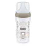 NUK Perfect Match Шише РР 260мл. със силиконов биберон за хранене M, 3+ мес. Сърце