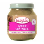 Babybio Био плодово пюре с ябълка и кестени 6м. 130г
