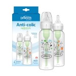 Бебешко шише Dr.Brown's Natural Flow Anti Colic Options+ Narrow, 2 бр., с дизайн