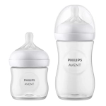 Комплект за кърмене Philips Avent SCD430/50 с ръчна помпа за кърма Natural Motion, стерилизатор за микровълнова, шишета Natural Response 2 бр. от 125мл и 2 броя от 260мл, 2 бр. залъгалки 0-6м, 4 биберона Natural Response, четка