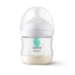 Шише за хранене Natural Response с клапа AirFree 125 мл с биберон без протичане Natural Response с бавен поток, Philips AVENT SCY670/01