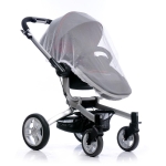 Универсален комарник за бебешка количка бял