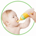 Силиконово шише с лъжица