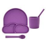 Премиум силиконов комплект 4 части за хранене с вакуумна система