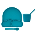 Премиум силиконов комплект 4 части за хранене с вакуумна система