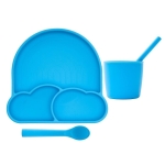 Премиум силиконов комплект 4 части за хранене с вакуумна система