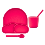 Премиум силиконов комплект 4 части за хранене с вакуумна система