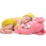 Играчка за гушкане Слон розов