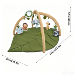 Бебешка активна гимнастика "Горско листо" Leaf Activity Gym с меки арки, разглобяеми играчки и огледалце