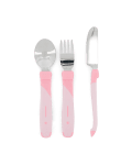 Детски прибори Twistshake Неръждаема стомана 12+ м Pastel Pink