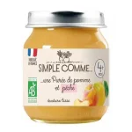 Simple Comme БИО Пюре Ябълка и праскова 4м. 125г