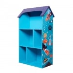 Детска дървена етажерка за съхранение на играчки и книжки - Къщичка UNIVERSE