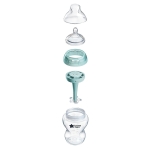 Самостерилизиращо се шише за хранене Tommee Tippee Advanced Anti-Colic+, 150 мл, 0м+, с иновативна система за намаляване на коликите