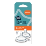 Комплект от 2 броя Биберони Tommee Tippee Advanced Anti-Colic+ Fast flow, 3 капки, бърз поток за бебета на възраст 6+ месеца