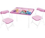 Детска маса с 2 столчета Princess-сгъваеми