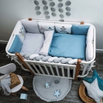 Комплект бебешко спално бельо Scandi blue