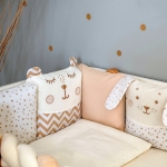 Комплект бебешко спално бельо Smiling animals beige