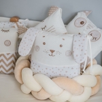Комплект бебешко спално бельо Smiling animals beige