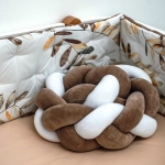 Комплект бебешко спално бельо Velour Mokko leaves