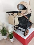 Adbor-бебешка количка 3в1 Avenue 3D eco: beige