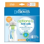 Шише Dr.Brown`s Wide-Neck Options+ 3бр. 270 ml.