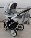 Бебешка количка 3в1 Zarra цвят:светло сиво
