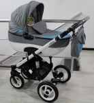 Adbor-Бебешка количка 3в1 Zarra цвят:сив/син