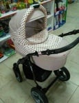 Бебешка количка 2в1 Zipp цвят:бежов точки