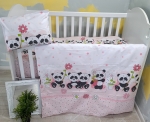 Galix-детски спален комплект розова Панда